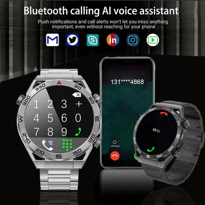 2024 New GPS Smart Watch Men 1.50 Inch 454*454 HD Resolution Voice Calling NFC Watches Compass IP68 Waterproof ECG Smartwatch