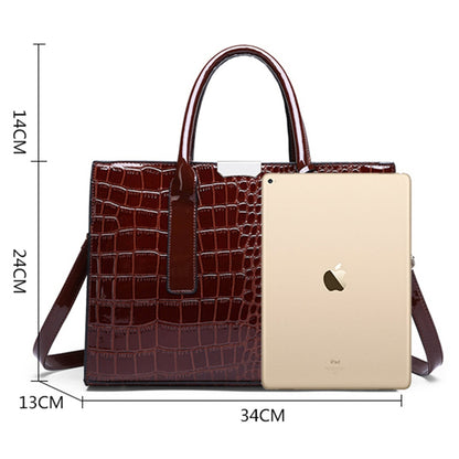 Pantent Leather Women Messenger Bags Crocodile Female Crossbody Shoulder Hand bags For Women 2022 High Quality Ladies Handbags